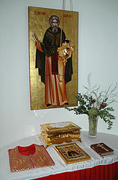 Ковчег с частицей мощей прп. Сергия Радонежского. Монастырь св.Параскевы под Биелиной.